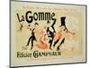 Reproduction of a Poster Advertising "La Gomme," by Felicien Champsaur-Jules Chéret-Mounted Giclee Print