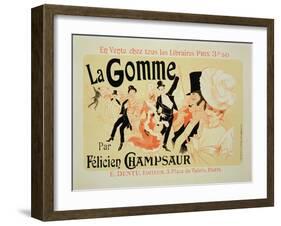 Reproduction of a Poster Advertising "La Gomme," by Felicien Champsaur-Jules Chéret-Framed Giclee Print