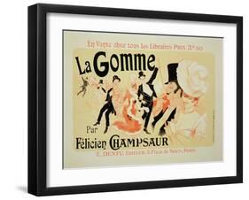 Reproduction of a Poster Advertising "La Gomme," by Felicien Champsaur-Jules Chéret-Framed Giclee Print