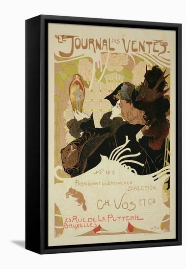 Reproduction of a Poster Advertising 'Le Journal Des Ventes', 1897-Georges de Feure-Framed Stretched Canvas
