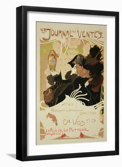 Reproduction of a Poster Advertising 'Le Journal Des Ventes', 1897-Georges de Feure-Framed Giclee Print