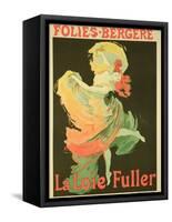 Reproduction of a Poster Advertising "Loie Fuller" at the Folies-Bergere, 1893-Jules Chéret-Framed Stretched Canvas