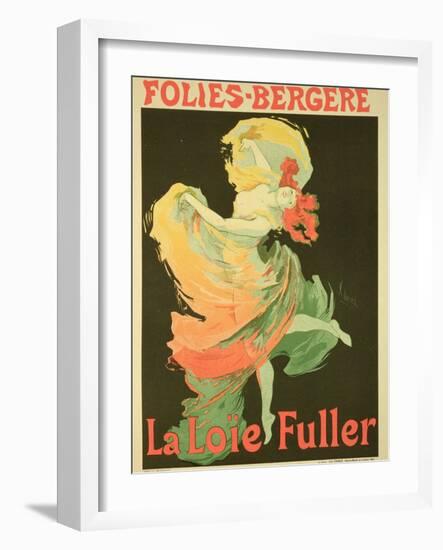 Reproduction of a Poster Advertising "Loie Fuller" at the Folies-Bergere, 1893-Jules Chéret-Framed Giclee Print