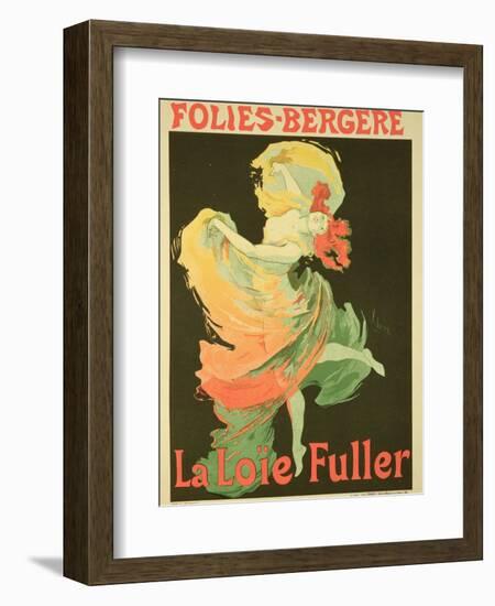 Reproduction of a Poster Advertising "Loie Fuller" at the Folies-Bergere, 1893-Jules Chéret-Framed Premium Giclee Print