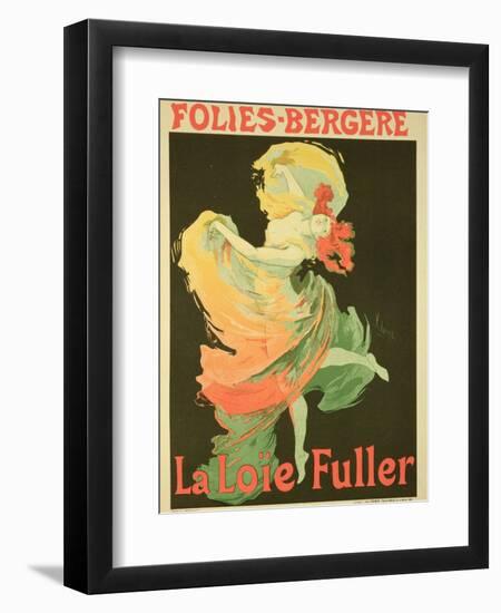 Reproduction of a Poster Advertising "Loie Fuller" at the Folies-Bergere, 1893-Jules Chéret-Framed Premium Giclee Print