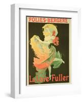 Reproduction of a Poster Advertising "Loie Fuller" at the Folies-Bergere, 1893-Jules Chéret-Framed Premium Giclee Print