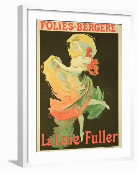 Reproduction of a Poster Advertising "Loie Fuller" at the Folies-Bergere, 1893-Jules Chéret-Framed Giclee Print