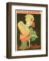 Reproduction of a Poster Advertising "Loie Fuller" at the Folies-Bergere, 1893-Jules Chéret-Framed Giclee Print