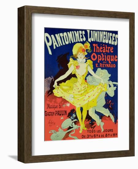 Reproduction of a Poster Advertising "Pantomimes Lumineuses" at the Musee Grevin, 1892-Jules Chéret-Framed Premium Giclee Print