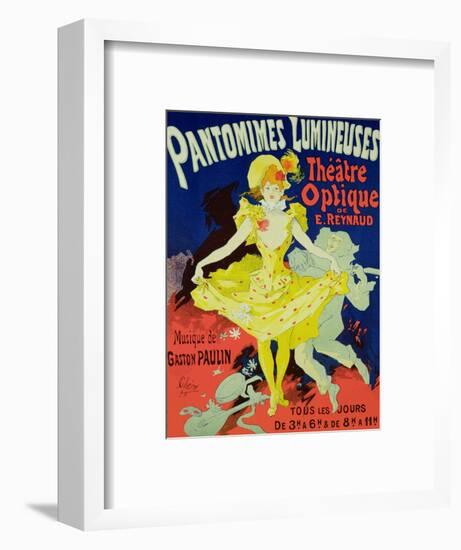 Reproduction of a Poster Advertising "Pantomimes Lumineuses" at the Musee Grevin, 1892-Jules Chéret-Framed Premium Giclee Print