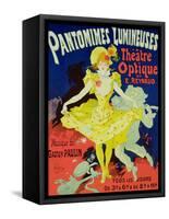 Reproduction of a Poster Advertising "Pantomimes Lumineuses" at the Musee Grevin, 1892-Jules Chéret-Framed Stretched Canvas