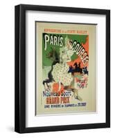 Reproduction of a Poster Advertising "Paris Courses"-Jules Chéret-Framed Giclee Print