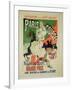 Reproduction of a Poster Advertising "Paris Courses"-Jules Chéret-Framed Giclee Print