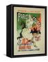 Reproduction of a Poster Advertising "Paris Courses"-Jules Chéret-Framed Stretched Canvas