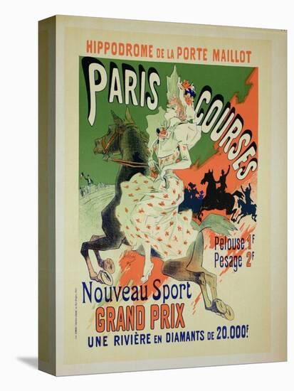 Reproduction of a Poster Advertising "Paris Courses"-Jules Chéret-Stretched Canvas