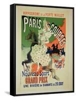 Reproduction of a Poster Advertising "Paris Courses"-Jules Chéret-Framed Stretched Canvas