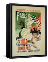 Reproduction of a Poster Advertising "Paris Courses"-Jules Chéret-Framed Stretched Canvas