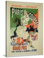 Reproduction of a Poster Advertising "Paris Courses"-Jules Chéret-Stretched Canvas