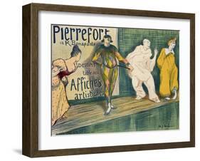 Reproduction of a Poster Advertising 'Pierrefort Artistic Posters', Rue Bonaparte, 1897-Henri Gabriel Ibels-Framed Giclee Print