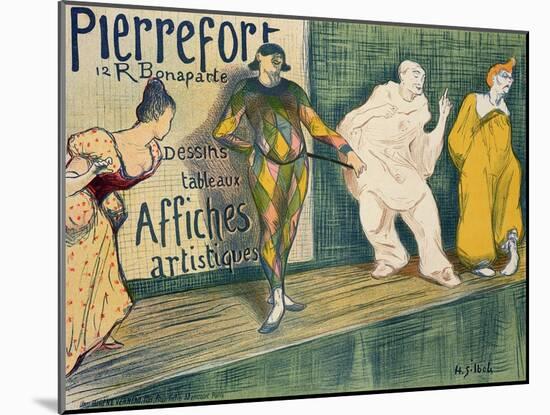 Reproduction of a Poster Advertising 'Pierrefort Artistic Posters', Rue Bonaparte, 1897-Henri Gabriel Ibels-Mounted Giclee Print