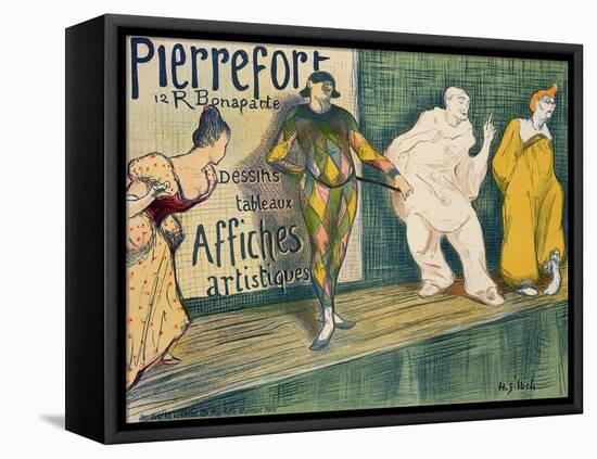 Reproduction of a Poster Advertising 'Pierrefort Artistic Posters', Rue Bonaparte, 1897-Henri Gabriel Ibels-Framed Stretched Canvas