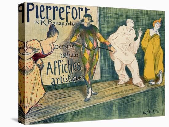 Reproduction of a Poster Advertising 'Pierrefort Artistic Posters', Rue Bonaparte, 1897-Henri Gabriel Ibels-Stretched Canvas