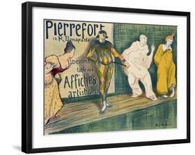 Reproduction of a Poster Advertising 'Pierrefort Artistic Posters', Rue Bonaparte, 1897-Henri Gabriel Ibels-Framed Giclee Print