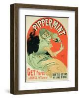 Reproduction of a Poster Advertising "Pippermint," 1899-Jules Chéret-Framed Giclee Print