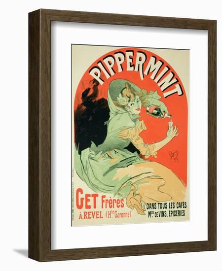 Reproduction of a Poster Advertising "Pippermint," 1899-Jules Chéret-Framed Giclee Print