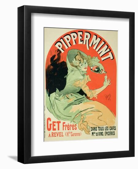 Reproduction of a Poster Advertising "Pippermint," 1899-Jules Chéret-Framed Giclee Print