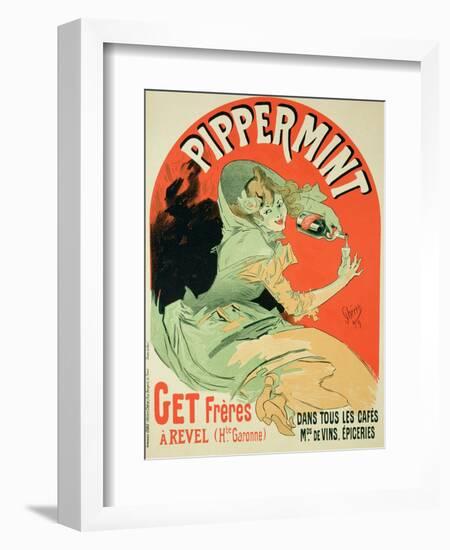 Reproduction of a Poster Advertising "Pippermint," 1899-Jules Chéret-Framed Giclee Print