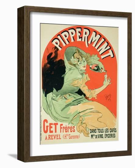 Reproduction of a Poster Advertising "Pippermint," 1899-Jules Chéret-Framed Giclee Print