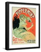 Reproduction of a Poster Advertising "Pippermint," 1899-Jules Chéret-Framed Giclee Print