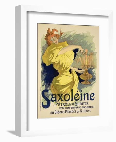 Reproduction of a Poster Advertising "Saxoleine," Safe Parrafin Oil, 1896-Jules Chéret-Framed Giclee Print