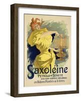 Reproduction of a Poster Advertising "Saxoleine," Safe Parrafin Oil, 1896-Jules Chéret-Framed Giclee Print