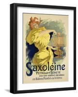 Reproduction of a Poster Advertising "Saxoleine," Safe Parrafin Oil, 1896-Jules Chéret-Framed Giclee Print