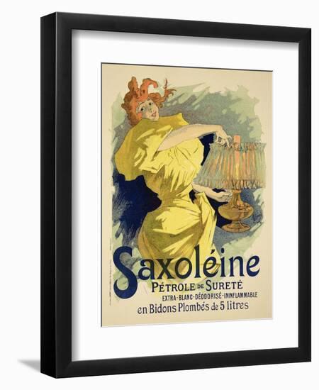 Reproduction of a Poster Advertising "Saxoleine," Safe Parrafin Oil, 1896-Jules Chéret-Framed Premium Giclee Print