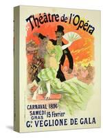 Reproduction of a Poster Advertising the 1896 Carnival at the Theatre De L'Opera-Jules Chéret-Stretched Canvas