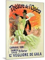 Reproduction of a Poster Advertising the 1896 Carnival at the Theatre De L'Opera-Jules Chéret-Mounted Giclee Print