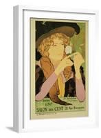 Reproduction of a Poster Advertising the '5th Exhibition of the Salon Des Cents'-Georges de Feure-Framed Premium Giclee Print