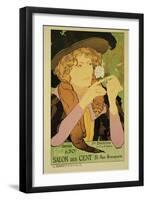 Reproduction of a Poster Advertising the '5th Exhibition of the Salon Des Cents'-Georges de Feure-Framed Giclee Print