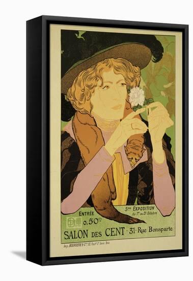 Reproduction of a Poster Advertising the '5th Exhibition of the Salon Des Cents'-Georges de Feure-Framed Stretched Canvas