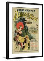 Reproduction of a Poster Advertising the "Auvergne Railway," France, 1892-Jules Chéret-Framed Giclee Print
