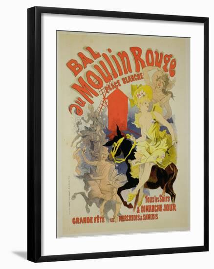 Reproduction of a Poster Advertising the "Bal Au Moulin Rouge," 1889-Jules Chéret-Framed Giclee Print