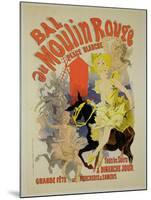 Reproduction of a Poster Advertising the "Bal Au Moulin Rouge," 1889-Jules Chéret-Mounted Giclee Print