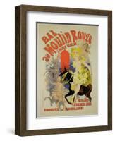 Reproduction of a Poster Advertising the "Bal Au Moulin Rouge," 1889-Jules Chéret-Framed Giclee Print