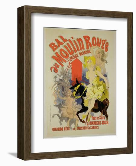 Reproduction of a Poster Advertising the "Bal Au Moulin Rouge," 1889-Jules Chéret-Framed Giclee Print