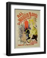 Reproduction of a Poster Advertising the "Bal Au Moulin Rouge," 1889-Jules Chéret-Framed Giclee Print