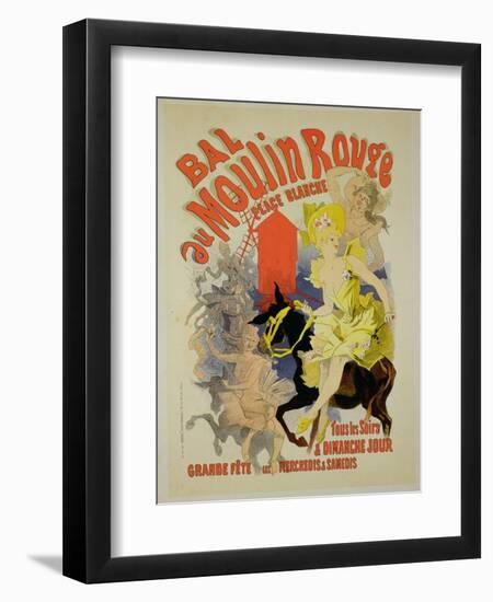 Reproduction of a Poster Advertising the "Bal Au Moulin Rouge," 1889-Jules Chéret-Framed Giclee Print