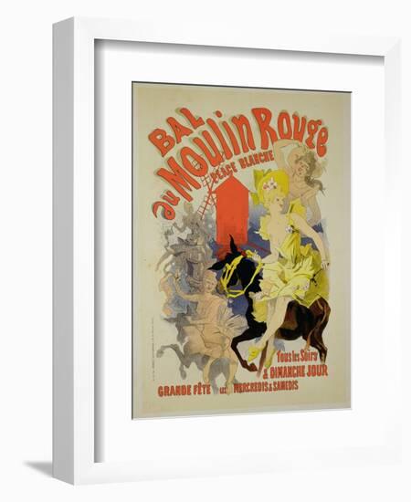 Reproduction of a Poster Advertising the "Bal Au Moulin Rouge," 1889-Jules Chéret-Framed Giclee Print